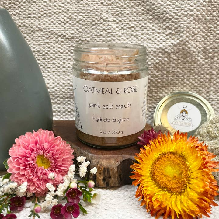 Oatmeal & Rose Pink Salt Scrub