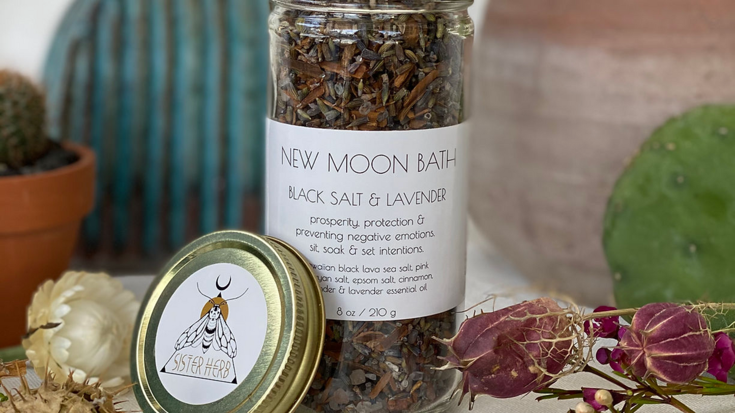 Black Salt New Moon Bath